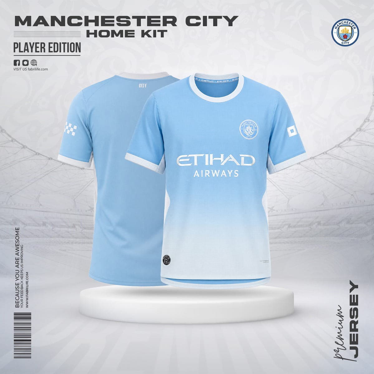 Manchester City 26/27 Home Jersey - Player Edition - Sports Football Jersey