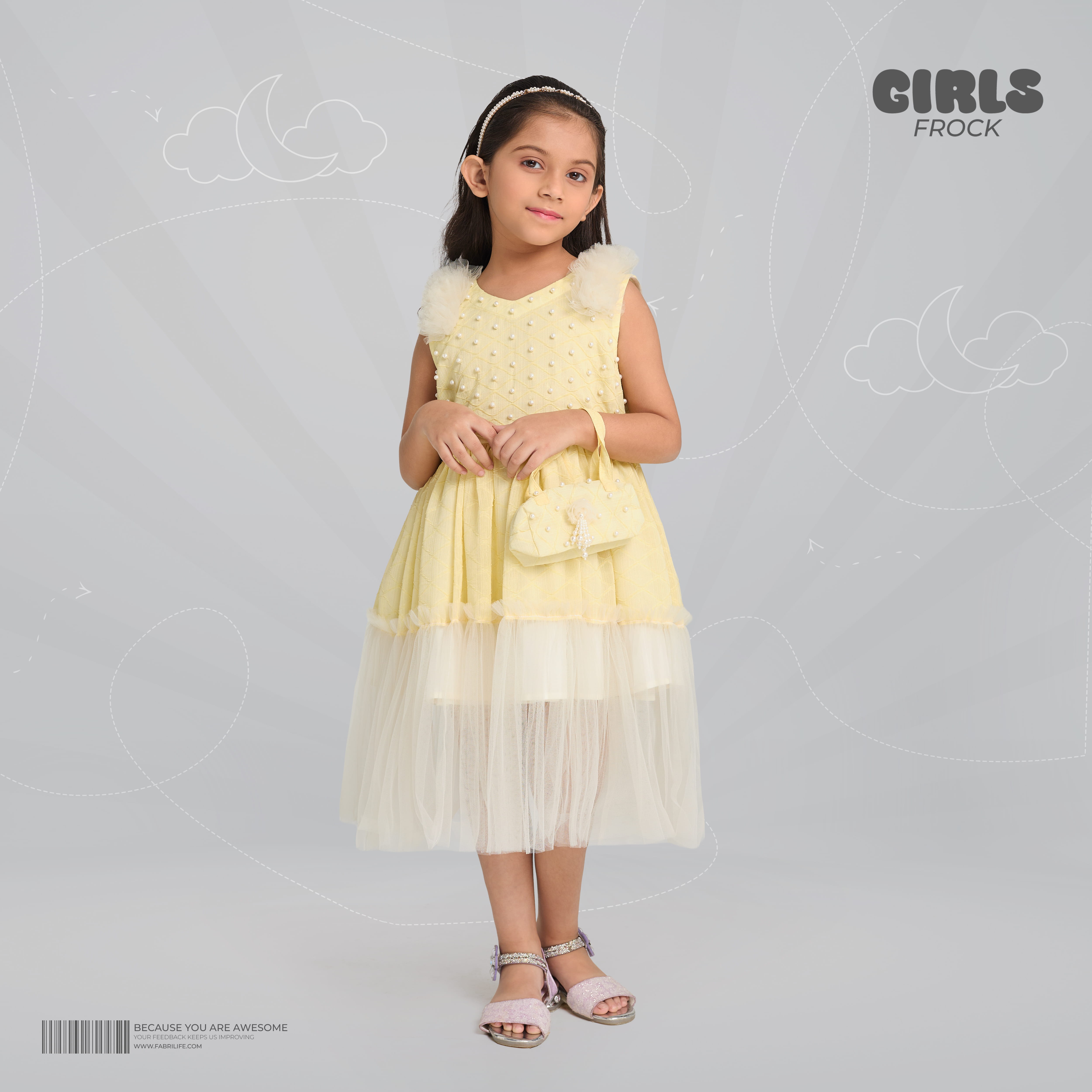 Girls Frock - Yellina - Kids' Girls